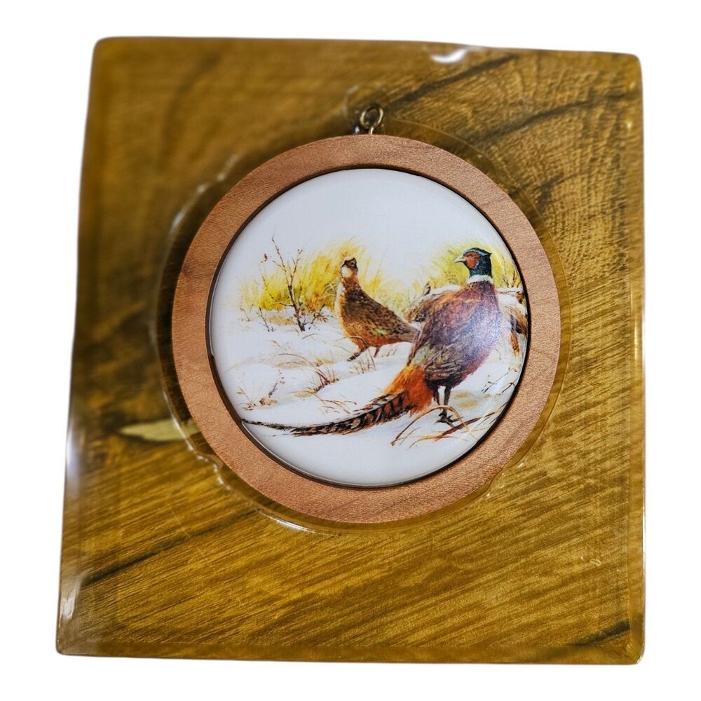 Vintage 1984 Hallmark Holiday Wildlife Ornament Ring-necked Pheasant #3